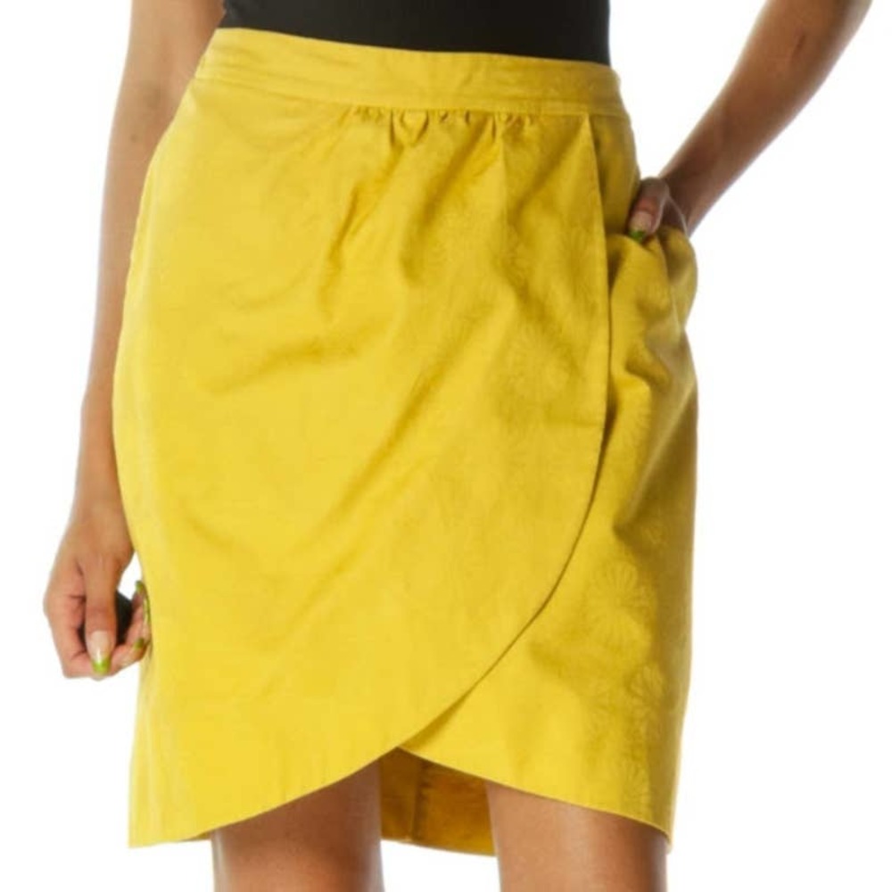 Yellow Wrap-Front Women’s Skirt